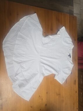Banana Republic White Short Sleeve Peplum Tunic